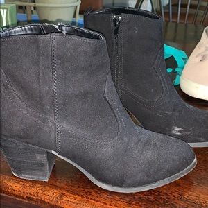 Black booties size 9